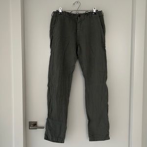Benson Men's Linen Pants in Green